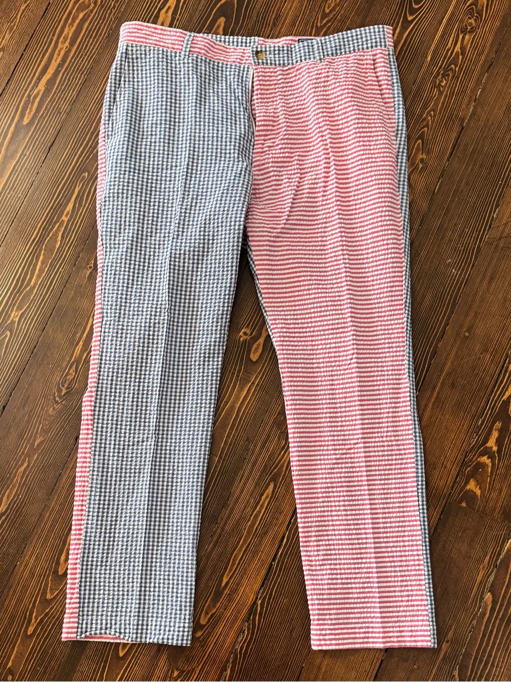 Vineyard Vines Blue and Red/Pink Seersucker and Gingham Party Pants